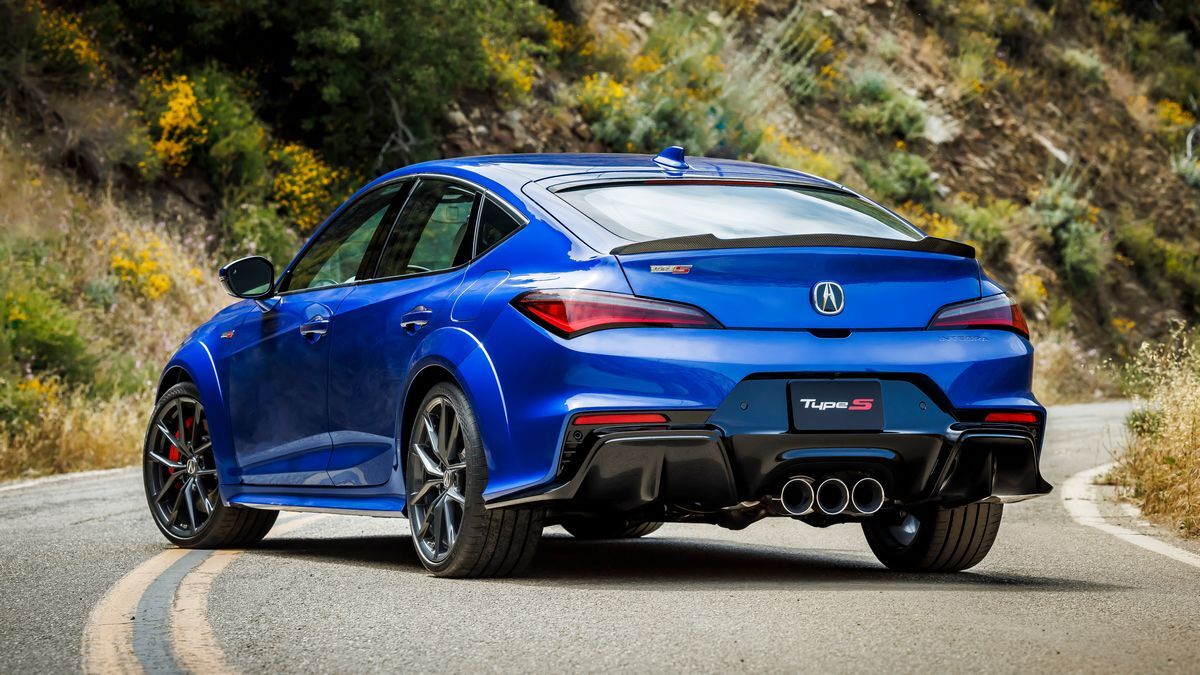 2025 Acura Integra Type S on a winding road.