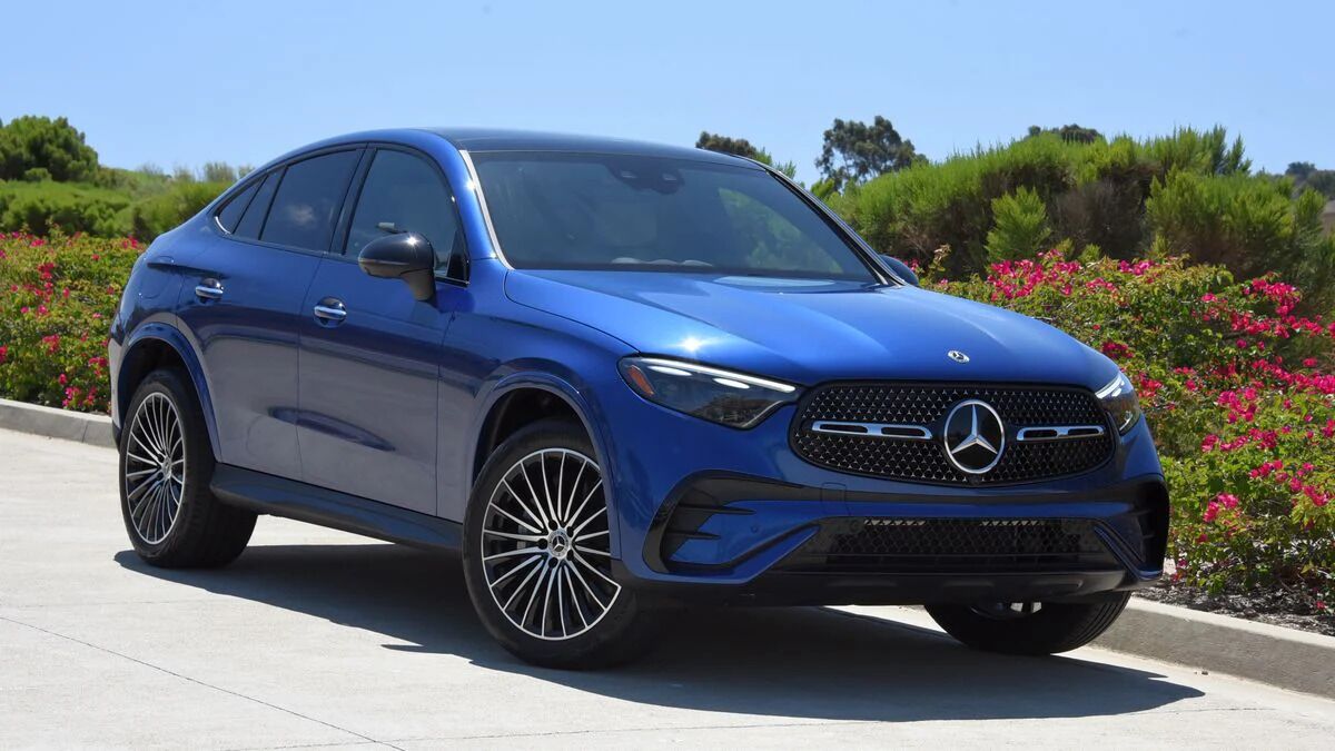 2024 Mercedes-Benz GLC parked near wildflowers.