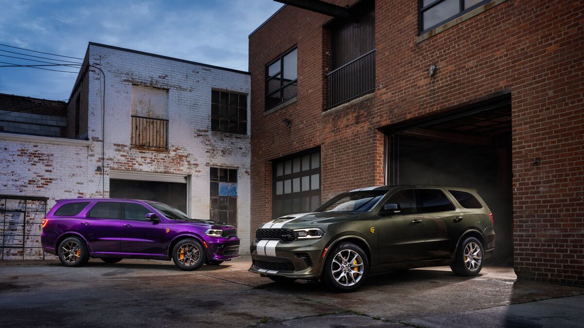 A pair of 2026 Dodge Durango SRT Hellcat Jailbreak models parked side by side
