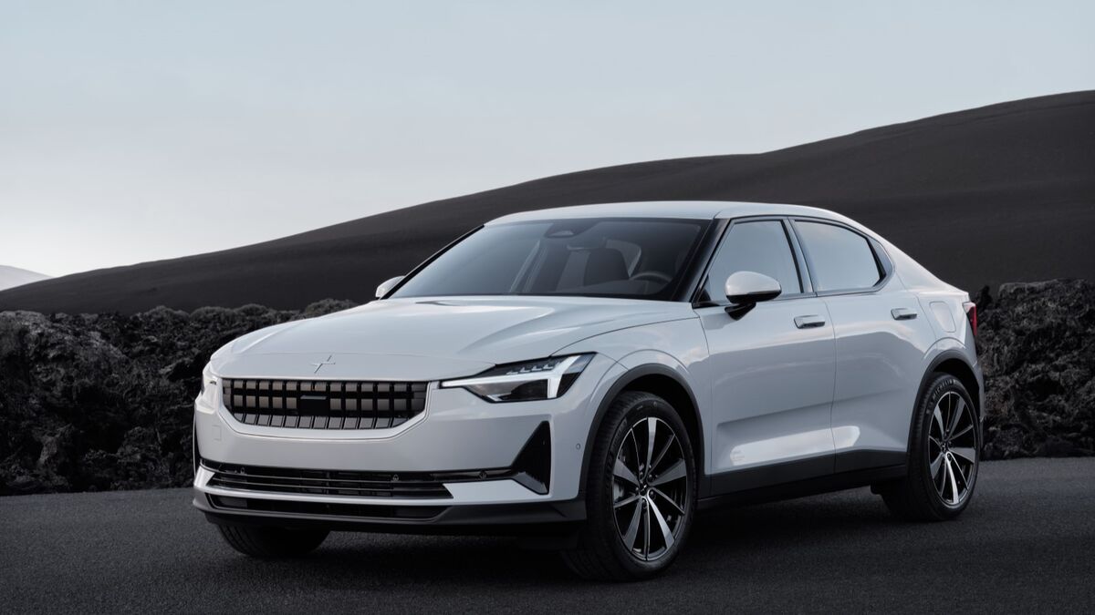 2022 Polestar 2 in white.