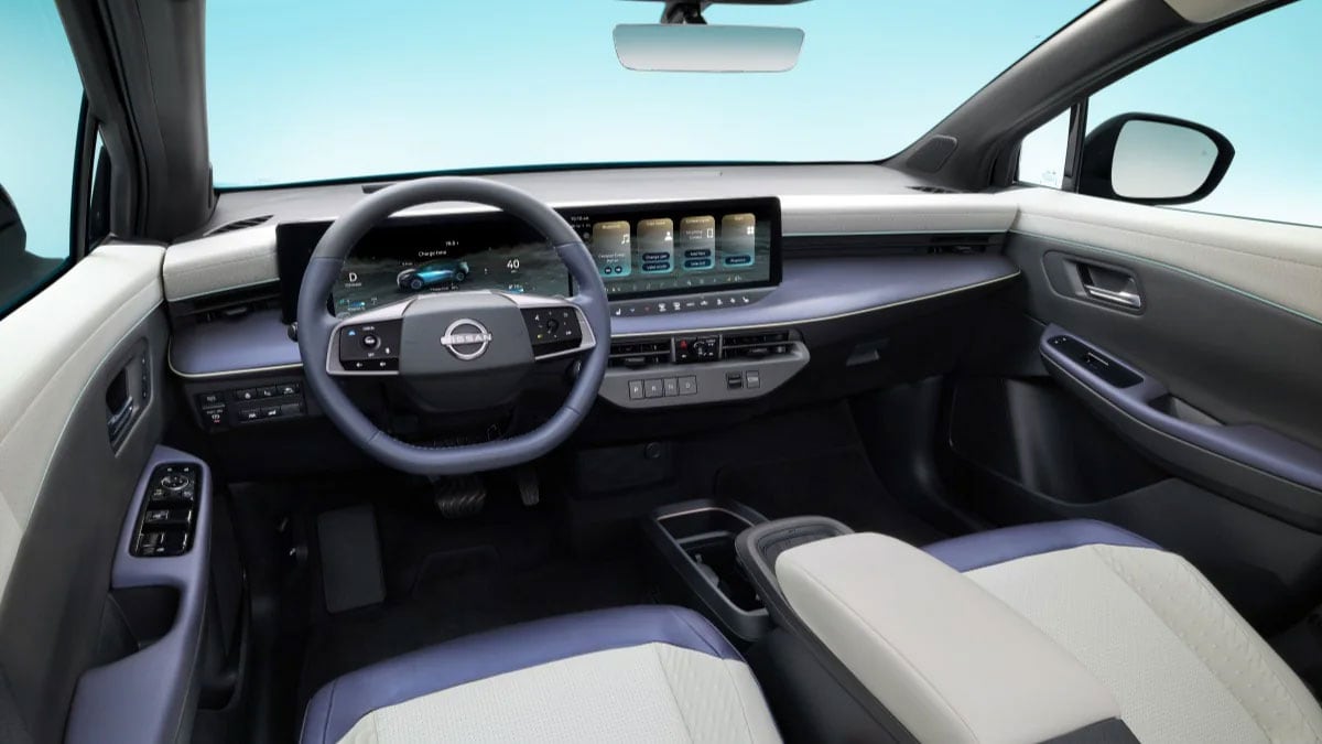 The interior of the 2026 Nissan Leaf